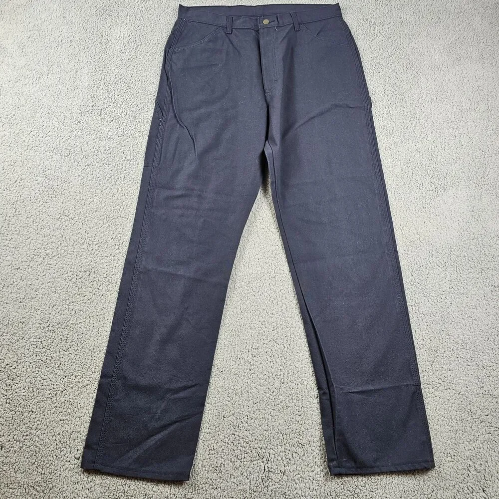 Bulwark FR Pants Mens 36x35* Blue Canvas Carpenter Utility Fire Resistant Welder